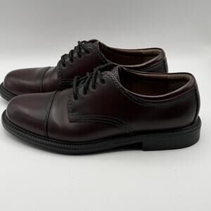 Dockers Men's Gordon Cap Toe Oxford Sz 9.5M Dress Shoes Burgundy Brown 90-2219